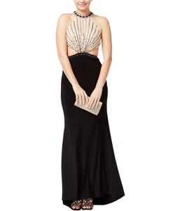 Jump Apparel Womens Beaded A-line Dress, Black, Juniors, 11/12 - Picture 1 of 1