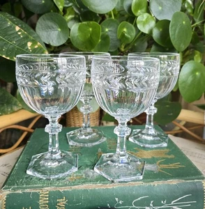 Vintage Villeroy & Boch Miss Desiree Wine Glass / Water Goblet X 4 Large 16.5 Cm - Picture 1 of 21