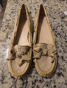 Zapatos Mocasines Coach Talla 8 Color Crema - Imagen 1 de 3