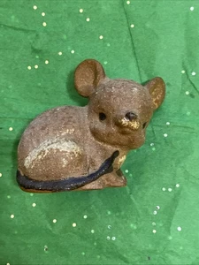 Estatuilla de ratón de campo de cerámica decorativa pequeña Schmid Bros - Imagen 1 de 6