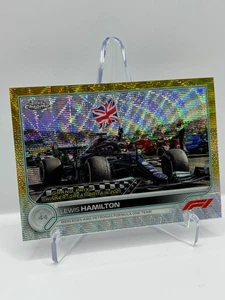 2022 Topps Chrome Formula 1 F1 Lewis Hamilton #160 Gold Wave Refractor /50 - Bild 1 von 2
