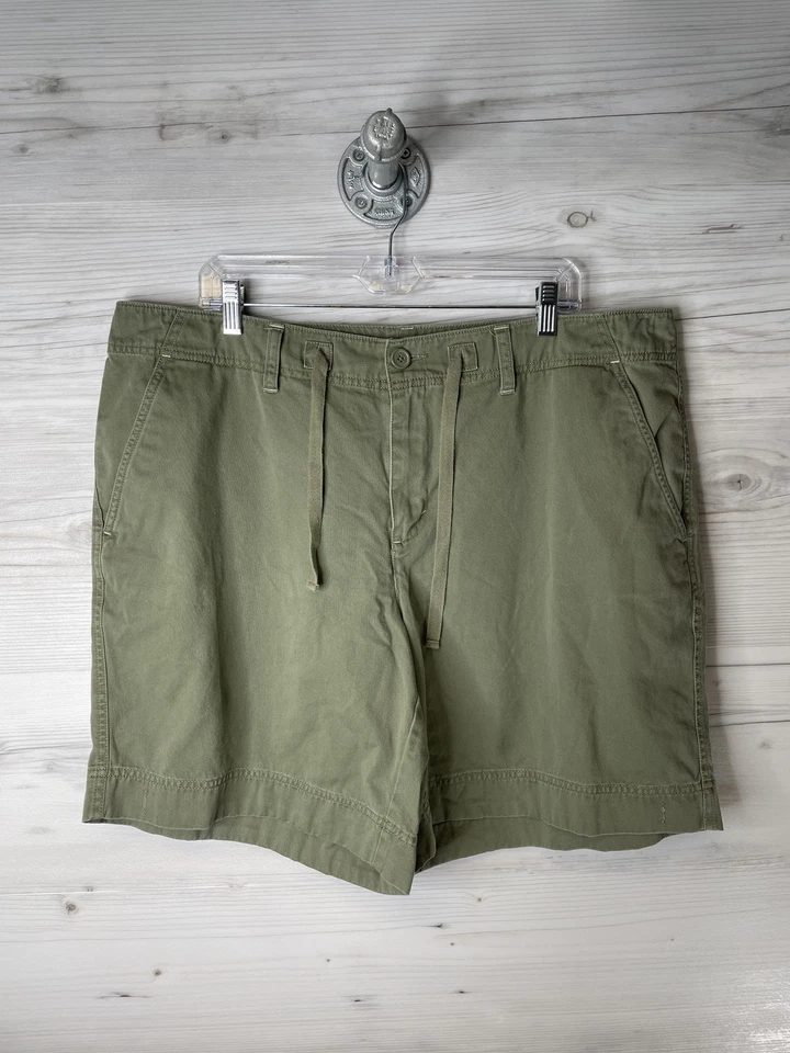 Shorts feminino Venezia 20 plus verde oliva sarja chino zíper mosca cordão bolsos - Imagem 1 de 4