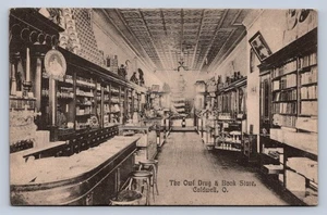 J87/ Caldwell Ohio Postcard c1910 Noble County Interior Owl Drug Store 1453 - Picture 1 of 4