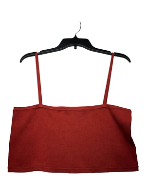 Бар III укороченный верхний женский размер XXL ребро вязаный меди оранжевый без рукавов эластичной новый - Изображение 1 из 4