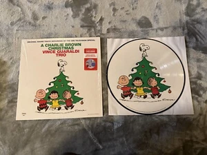 A CHARLIE BROWN CHRISTMAS VINCE GUARALDI TRIO PICTURE DISC RECORD ALBUM LP VINYL - Imagen 1 de 7