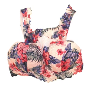 Sujetador bralette push up cuello alto malla encaje rosa Victoria's Secret talla XS - Imagen 1 de 3