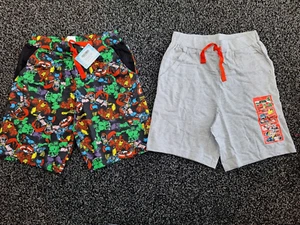 Marvel 2er Pack 9-10y Bedruckte Shorts Bermuda Jungen Neu - Bild 1 von 7