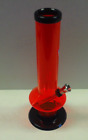 9" Acrylic Plastic Saucer Bubble Thumb Carb Waterpipe Bong Orange (1.5" W)