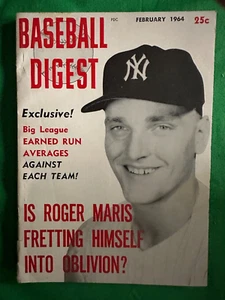 Feb 1964 Baseball Digest Roger Maris New York Yankees - Imagen 1 de 1
