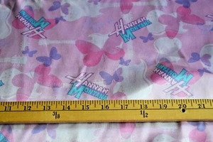 DISNEY HANNA MONTANA GUITARS FLANNEL BACK SATIN POLYESTER FABRIC BY THE YARD - Picture 1 of 3