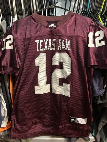 Texas A&M Aggies Adidas Football Jersey Size- Youth Large Cover
