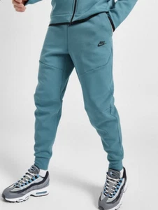 NIKE SPORTSWEAR TECH FLEECE MEN TAPERED PANTS JOGGERS TEAL SIZE XS (CU4495-381) - Picture 1 of 8