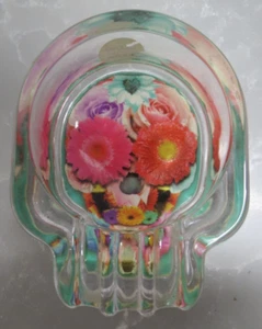 Cenicero en forma de calavera del Día de los Muertos brilla en la oscuridad - Imagen 1 de 8