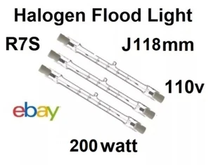 R7 Tungsten Halogen Linear Security Floodlight Tube Bulbs J118mm  200 watt 110v - Picture 1 of 1