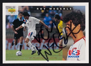 Roy Wegerle Signed 1993 Upper Deck World Cup Preview Card #147 - US Soccer Auto - Picture 1 of 2