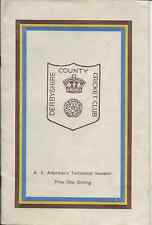 Cricket, A.E. Alderman Testimonial Souvenir, Derbyshire C.C.C., 1948, 32 pages