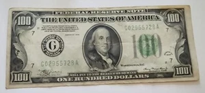1934 $ 100 Bill Circulated - Picture 1 of 2