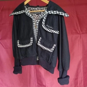 Baby Phat Jacke Damen XL Vintage gebraucht Hahnentrittmuster Besatz - Bild 1 von 8