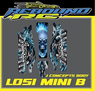 losi mini b 1/16th body graphics kit  /decal /sticker rc components body - Image 1 of 3