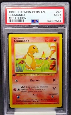 GERMAN 1999 CHARMANDER GLUMANDA Base 1ST EDITION Pokémon #46 - Image 1 of 4