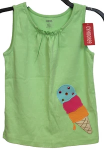 2010 Gymboree Popsicle Party Shirt sz 12 Ice Cream Cone Rhinestones Tank Top NEW - Picture 1 of 5