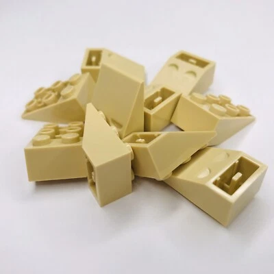 LEGO Parts 3747b Tan Slope Inverted 33 3x2 Connect Between Studs Lot of 20 New  - Image 1 of 4