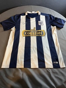 Authentic Nike Club Alianza Lima Peru Soccer Jersey 2015 Men Large Corazon -Read - Picture 1 of 6