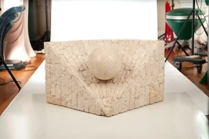 1980’s PostModern Tessellated Mactan Table Stone Magnussen Ponte plant stand - Picture 1 of 14