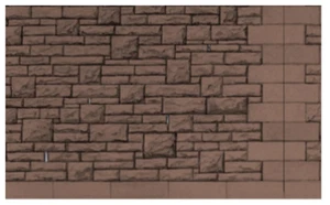 D13 Superquick OO/HO Building Papers - Red Rubble Walling - Picture 1 of 1