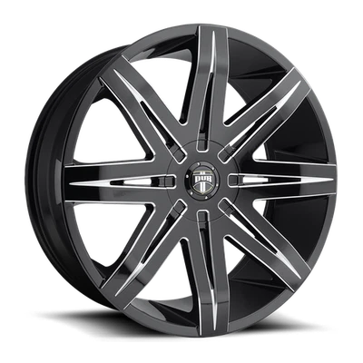 Rueda 22x9,5 DUB S227 PILAS NEGRO BRILLANTE FRESADO 5x4,5/5x120 (33 mm) Foto 1 de 4