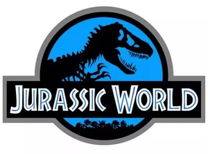 Jurassic World PRE CUT 5 INCH Edible Icing Logo Cake Topper Decorations Birthday - Picture 1 of 5