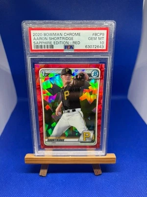 Aaron Shortridge 2020 1st Bowman Chrome Sapphire Red /15 PSA 10 - Image 1 of 2