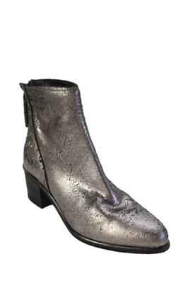Dolce Vita Womens Back Zipper Medium Heel Ankle Boots Silver Black Size 8.5 - Image 1 of 4