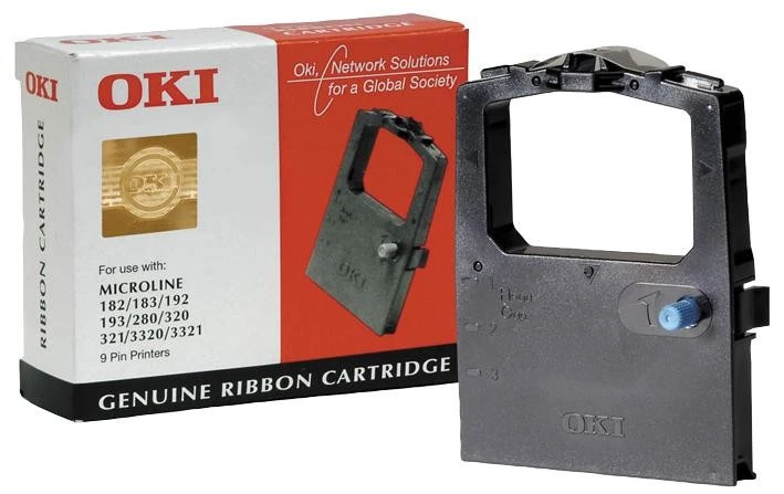 OKI Ribbon 09002303 Nylon Black For MICROLINE 182 183 192 193 280 320 321 3320 - Image 1 of 1