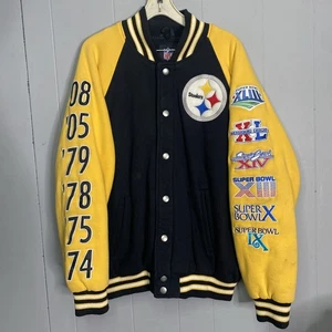 Vintage Pittsburgh Steelers Jacke Herren Large Super Bowl Champions bestickt L - Bild 1 von 23