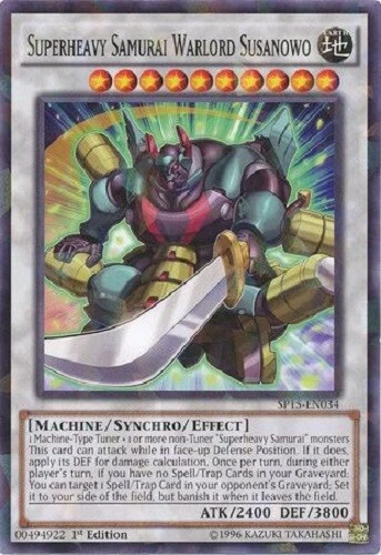 SUPERHEAVY SAMURAI WARLORD SUSANOWO (SP15-EN034) - YuGiOh Shatterfoil 1st Ed. - Image 1 of 1