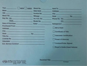 Printed Vehicle Deal Jackets • DSA-546-Blue • 500 Qty. • (P5) - Picture 1 of 5