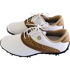 FOOTJOY FJ Womens Golf Shoes White Tan Plush Comfort Lopro Collection Size 7