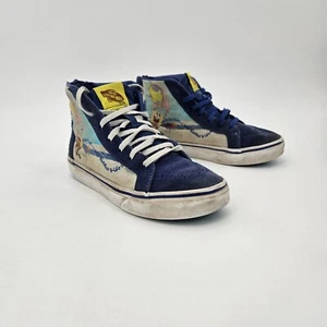 VANS x Spongebob Squarepants Zip High Top Shoes Youth's Size 2 Skate Blue 721356 - Picture 1 of 14