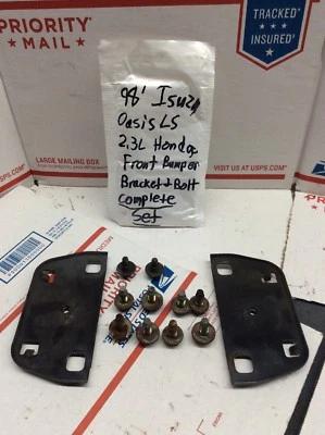 1996 1997 1998 1999 ISUZU OASIS LS FRONT BUMPER BRACKET + BOLTS COMPLETE SET 90d - Image 1 of 4