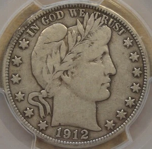 1912-D Barber Half Dollar 50c PCGS Certified VF20 - Picture 1 of 4