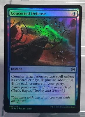 Magic - Concerted Defense - Uc/Foil/Spontanzauber - Zendikars Erneuerung - EN/DE - Bild 1 von 4