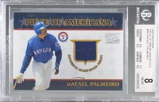2003 Topps Bazooka Piece of Americana Rafael Palmeiro #PA-RP BGS 8