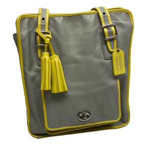 coach legacy in monogram medium grey totes dcg