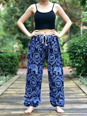 Bohotusk Drawstring Harem Pants Gypsy Hippie Boho Yoga Pants Small to 3XL