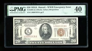 DBR 1934-A $20 FRN Hawaii Fr. 2305 PMG XF-40 Serial L56661918A - Picture 1 of 2