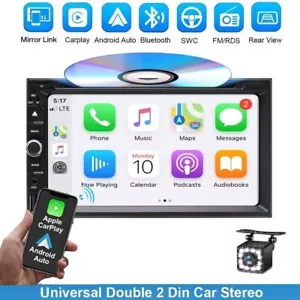 7'' Car Stereo Radio CD DVD Bluetooth 2DIN In-Dash Player Wireless Apple Carplay - Picture 1 of 13