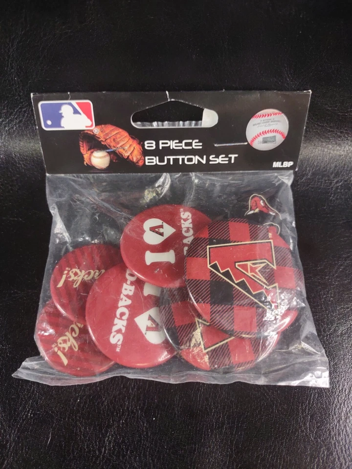 Arizona Diamondbacks MLB 8 Piece Button Set Collector Fan Pins Pinbacks Buttons - Image 1 of 2