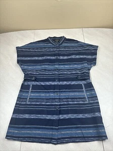 Pendleton River Bed Vest Dress Womans Small Blue Button Pocket Top Linen - Picture 1 of 12