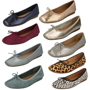 Ladies Unstructured By Clarks Ballerina Flats 'Freckle Ice 17' - Picture 1 of 81